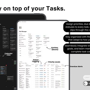 Notion Project Management Planner for Work Notion Template for ...