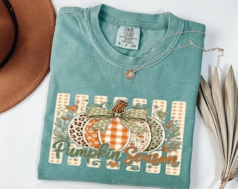 Pumpkin Season Shirt, Fall Harvest T-Shirt, Autumn Vibes Tee, Cute Pumpkin Lover Gift, Thanksgiving Apparel