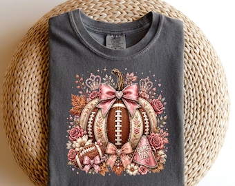 Game Day Pumpkin Shirt, Fall Football Lover Gift, Autumn Harvest Sports Tee, Thanksgiving Pumpkins