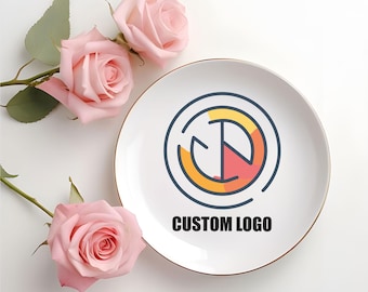 Custom Ring Dish, Custom Logo Ring Holder, Personalized Ring Dish, Design Your Own Ring Dish, Ceramic Ring Dish, Custom Jewelry Dish