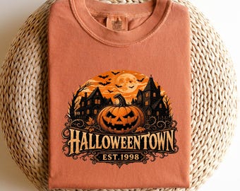 Halloweentown Shirt, Spooky Halloween Town Tee, Autumn Fall Costume Shirt, Witchy Vibes Graphic T-Shirt