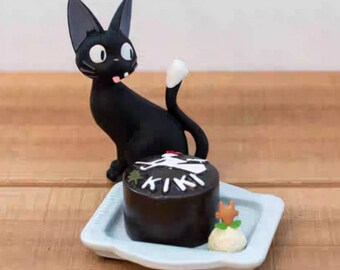 Kiki's delivery service Jiji chocolate cake lipstick accessories holder black cat lovers Japan decoration cat lovers Gift