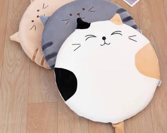 Cat shape cushion Door Room grey white brown decoration cat lovers Gift