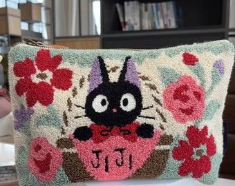 Kiki's delivery service Jiji zipped  bag black cat lovers Japan decoration cat lovers Gift