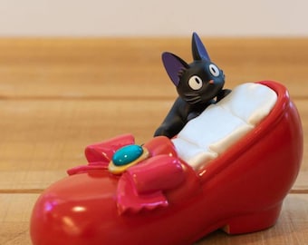 Kiki's delivery service Jiji red shoe ring holder black cat lovers Japan decoration cat lovers Gift