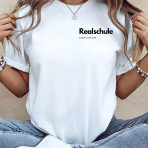 Personalisiert Realschule Abschluss T-Shirt oder Tasse Geschenk Mittlere Reife Schule Schulabschluss Geschenk Jahrgang