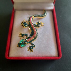 Broche Fantaisie Lézard En Laiton - Ancienne, Bon état