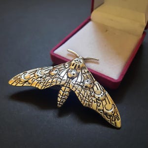 Moth Hårspänne Månens faser Silverfärgad Metall Hårspänne Håraccessoarer Gotiska Smycken