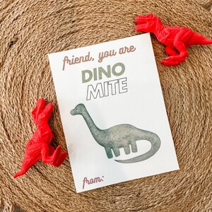 Printable Valentine Card, Dinosaur Valentine Card, School Valentines, Dino-mite Valentine Card, Dinosaur Valentine Template