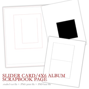 Schuifpagina voor kaarten maken en scrapbooking (.studio3- + .PNG- + .PSD-bestanden) voor decemberdocumentatie