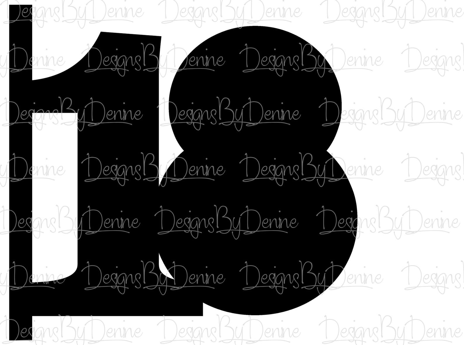 Number 18 Silhouette Cut File for December Documenting + Scrapbooking ...