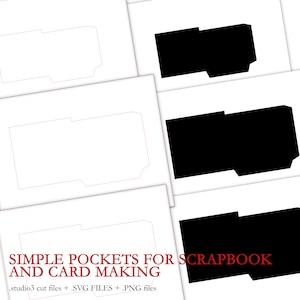 Eenvoudige pocketbestanden voor decemberdocumentatie, scrapbooking en kaarten maken (.studio3 + .PNG + .SVG)