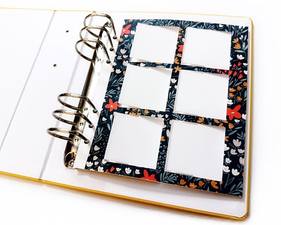 レトロな石板アート(2枚セット) Sliding Squares INTERACTIVE Scrapbook Page for 6X8 Album