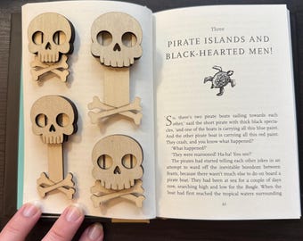 Skull and Crossbones Sliding Bookmark