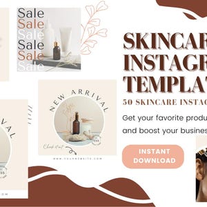 50 Skincare Instagram Templates, Esthetician Instagram Template, Dermatologist Templates, Skincare Social Media, Skincare posts, Acne Posts