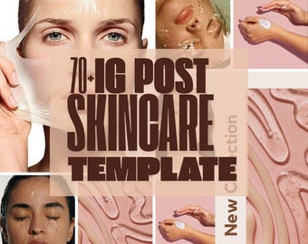 70+ Skincare Instagram Templates, Esthetician Instagram Template, Dermatologist Templates, Skincare Social Media, Skincare posts, Acne Posts