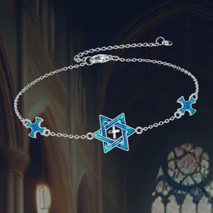 Star of David Bracelet 925 Sterling Silver Jewish Star Bracelet Jewish Jewelry for Women
