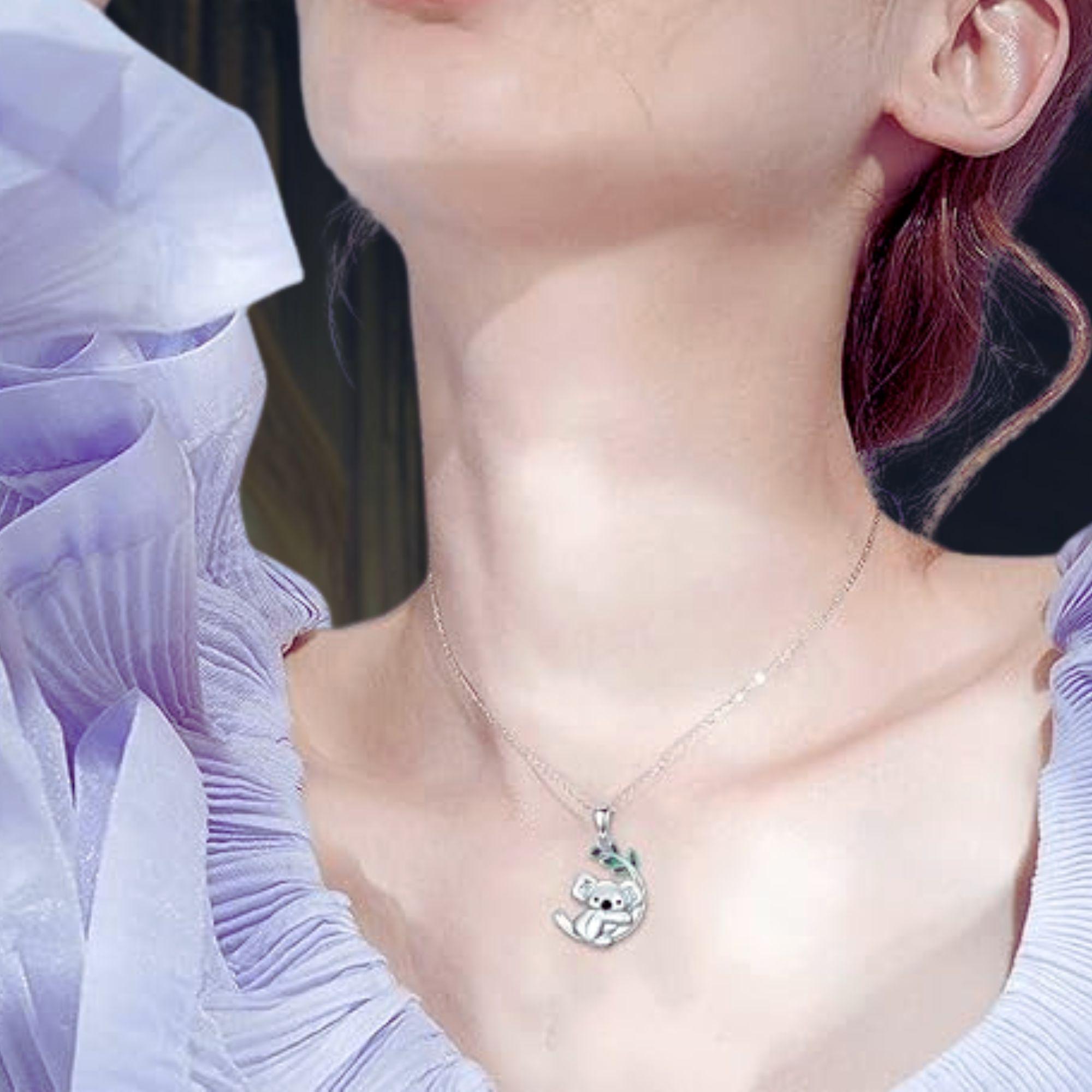 Rare Rabbit Koala Faceted Y Long Necklace in Magenta main image 1