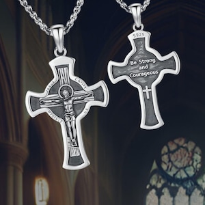 Christian Cross Necklace For Men Orthodox Eastern Cross Pendant Crucifix Jesus Christ Jewelry Gifts