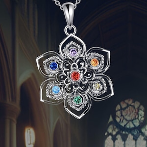 Lotus Necklace For Women 925 Sterling Silver Flower Necklace For Women