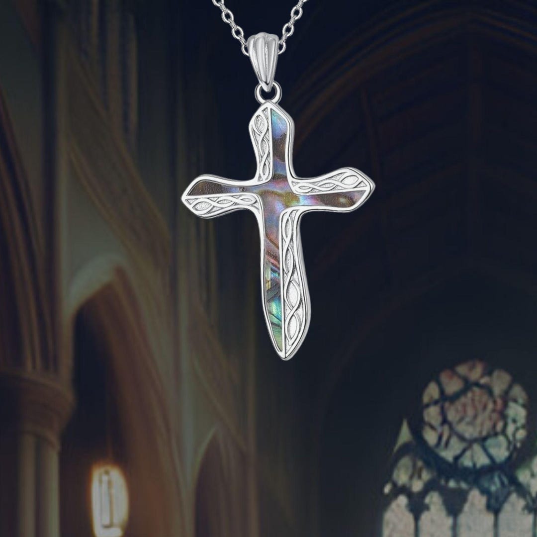 Christian Cross Necklace Celtic Knot Cross Pendant 925 Sterling Silver ...