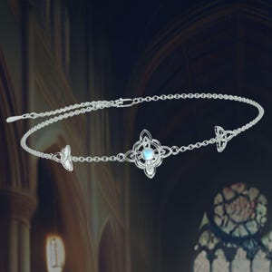Celtic Knot Bracelet 925 Sterling Silver Celtic Knot Witches Anklet Witches Knot Triquetra Trinity Bracelet