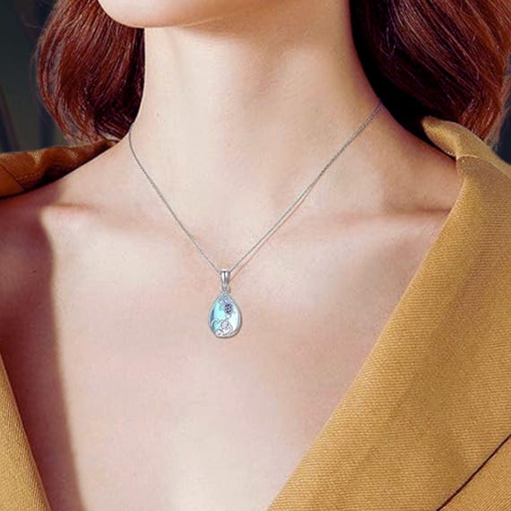 Collana con ciondolo a forma di capsula di ghianda in argento - Gioielli con ciondolo per urna di cenere cremata, ciondolo a forma di ghianda in argento, collana per cremazione, ciondolo commemorativo