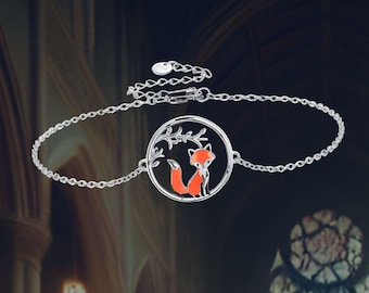Cute Fox Chain Bracelet 925 Sterling Silver Animal Bracelet Jewelry For Women Girls