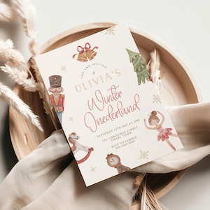 Winter ONEderland Nutcracker 1st Birthday Invitation (Digital Download)
