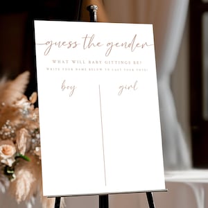 Gender Reveal Voting Board, Boho Gender Reveal, Boho He or She, Boho Baby Reveal Party Vote Sign, Boy or Girl, Neutral Baby Shower