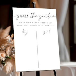 Gender Reveal Voting Board, Boho Gender Reveal, Boho He or She, Boho Baby Reveal Party Vote Sign, Boy or Girl, Neutral Baby Shower