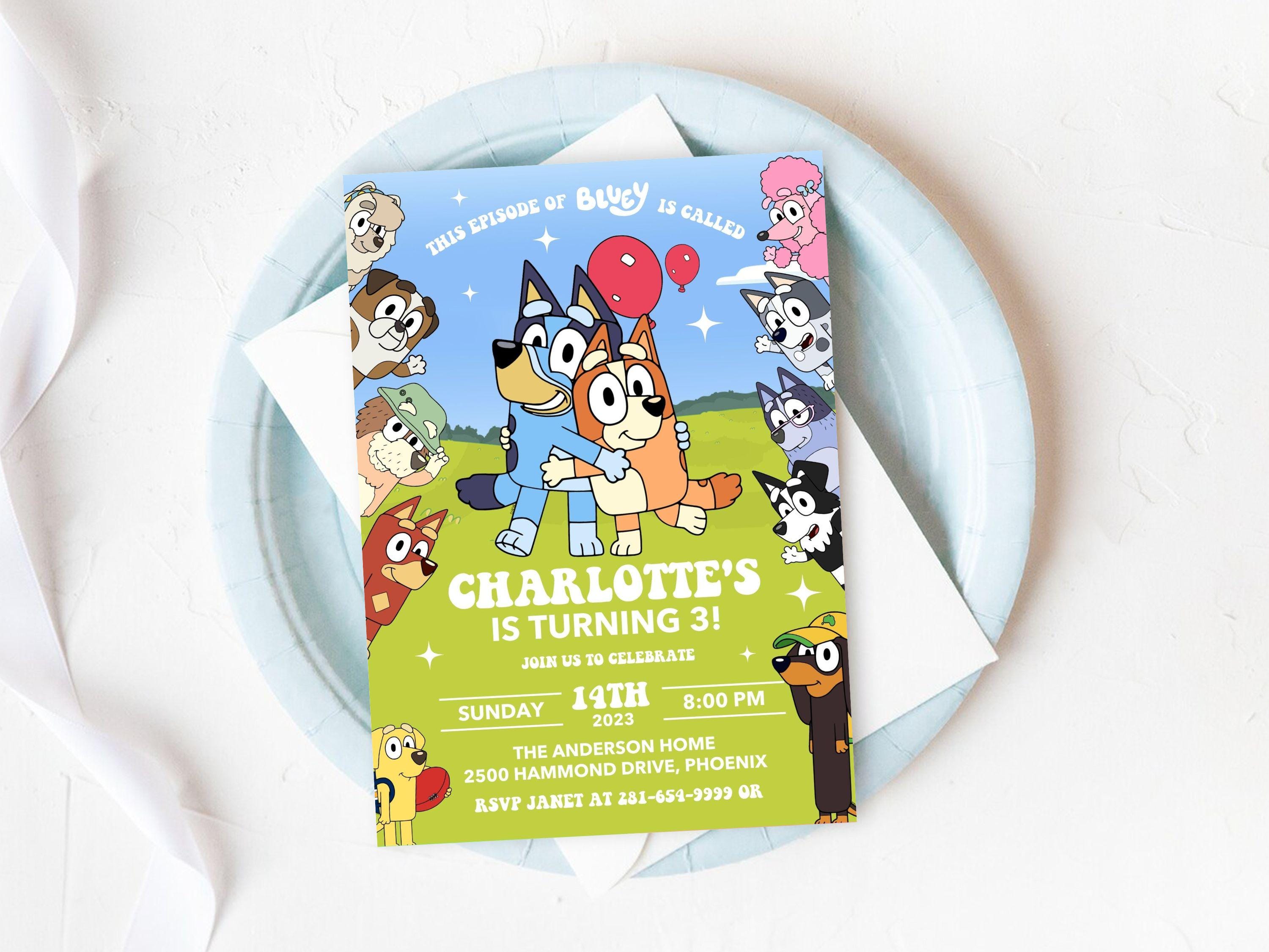 Bluey Editable Canva Invite