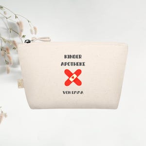 Kinderapotheke mit Namen personalisiert | Reiseapotheke aus Stoff | Erste Hilfe Tasche Kinder | Medikamententasche | Reise-Geschenke