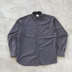 Vintage LongSleeve Shirt Dolce Gabbana Classic Embroiled Logo Man’s Grey L