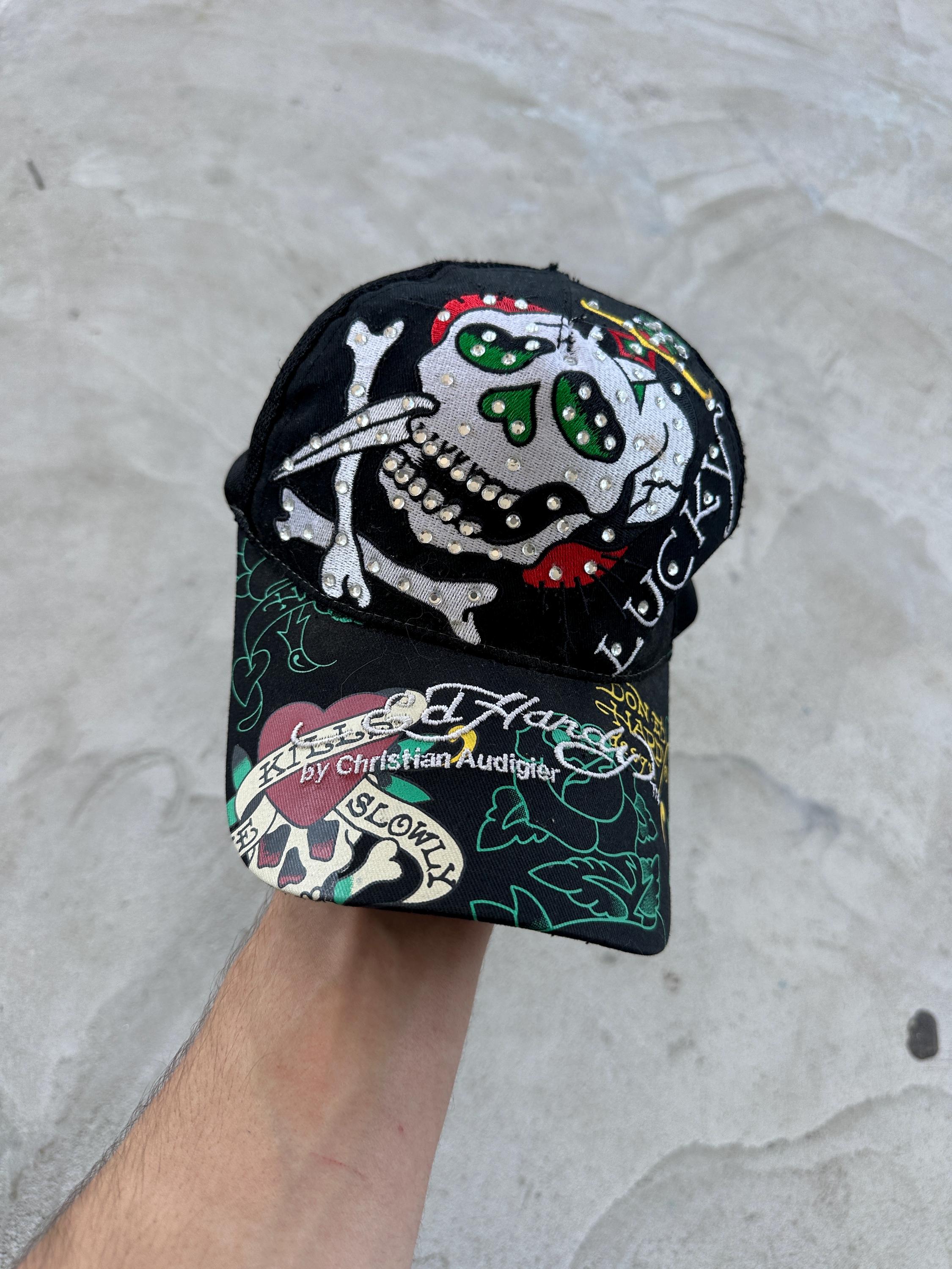 00s archive “Ed Hardy” logo cap grunge Vintage Y2K 2000s Ed Hardy by Christian Audigier Cap Hat