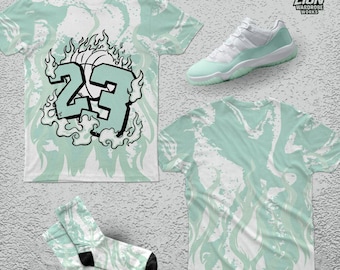 AJ 11 Low Igloo 23 Burning Fire 3D, T-Shirt, Sweatshirt, Hoodie, Socks, Outfit To Match Sneaker