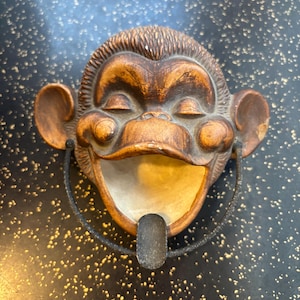 Vintage 1960 Treasure Craft Monkey Head Ceramic Ashtray