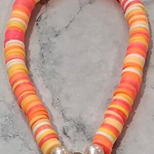 Handmade clay bead shell bracelet, Beaded bracelet, Handmade bracelet, Custom beaded bracelet, Fashion bracelet, Bead,  Preppy bracelet