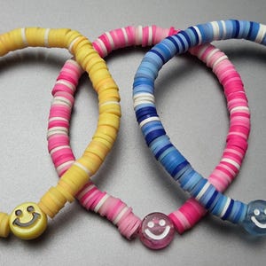 Handmade clay beaded bracelet, Beaded bracelet, Handmade bracelet, Custom beaded bracelet, Fashion bracelet, Bead jewelry,  Preppy bracelet