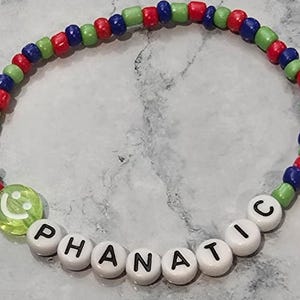 Handgemaakte kraalarmband, aangepaste kralenarmband, mode-armband, kraal, preppy armband, Phillies Phanatic, MLB, Philadelphia