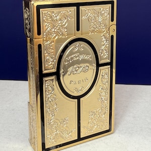 Gold Vintage ST Dupont Luxury Cigar Lighter Premium Soft Flame Gift for Men