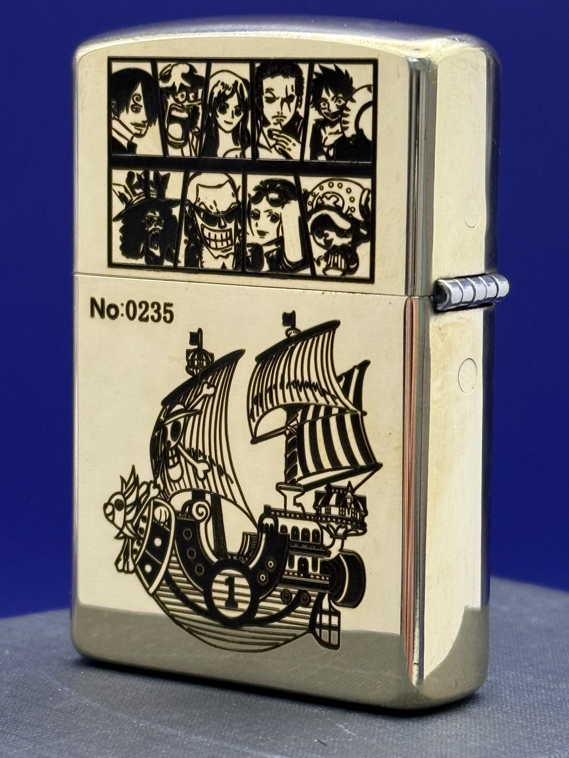 ワンピース　ONE PIECE　レーザー彫刻　ZIPPO風　オイルライターセット ONE PIECE ZIPPO風 オイルライター ワンピース ルフィ ナミ ゾロ