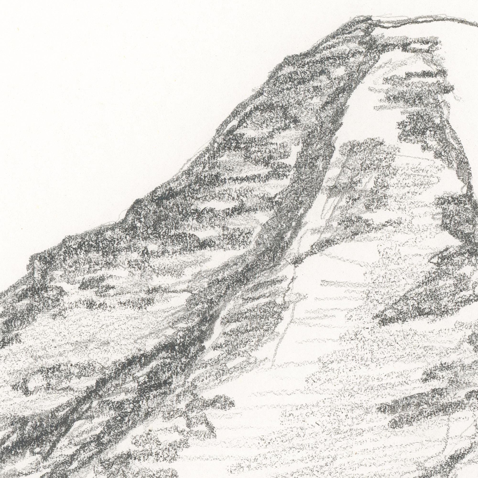 Mt. Rainier Sketch No. 1 | Original Hand Drawn Mountain Sketch