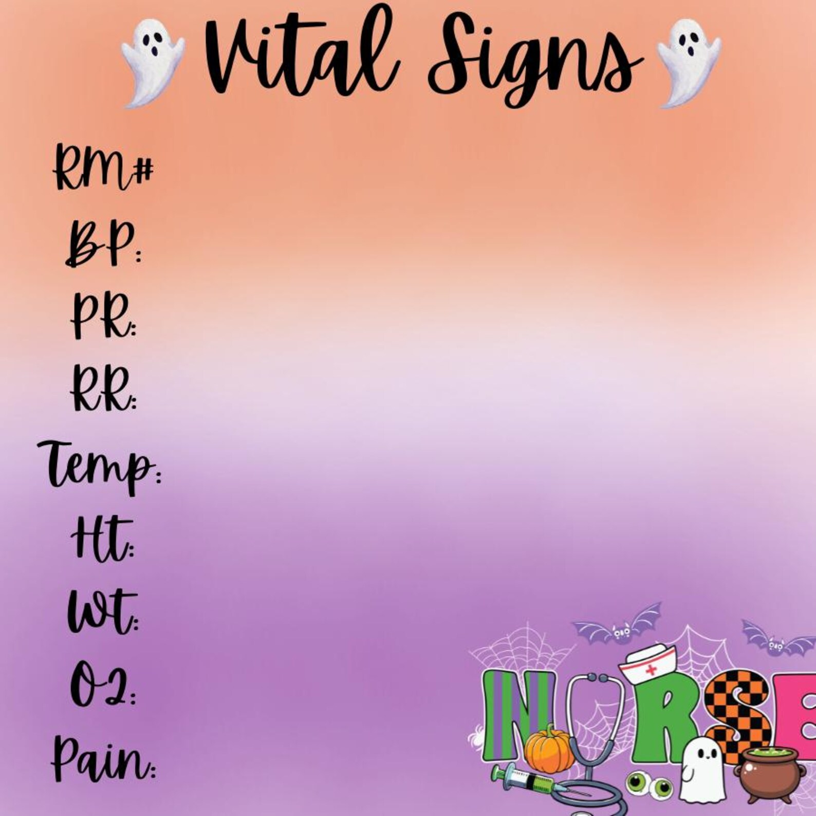 Nurses Vital Signs 3x3 Notepads - Etsy