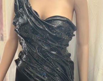 Wet look corset