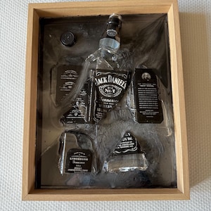 Framed Resin Art – Jack Daniel’s Broken Bottle Design