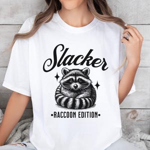 Lazy Raccoon Shirt, Cute Raccoon Tee, Funny Raccoon T-shirt, Nature Lover Gift, Animal Lover Shirt, Casual Wear, Comfort Colors® 1717