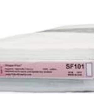 May include: A roll of white Shape-Flex SF101 fabric. The fabric is tightly rolled and wrapped with a pink label that includes the text "Shape-Flex" and "SF101". The fabric is likely used for sewing and crafting projects.