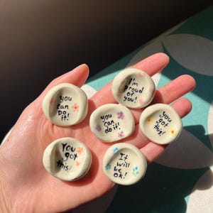 Handmade Written Ceramic Worry Stones