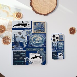 Cosmic Ocean Halobios Case Cover for iPhone 16 15 14 Pro Max Plus 13 Mini Case for iPad 10.9"10.2" iPad 10/9/8/7th, Air 7/5/4, Pro 12.9" 11"
